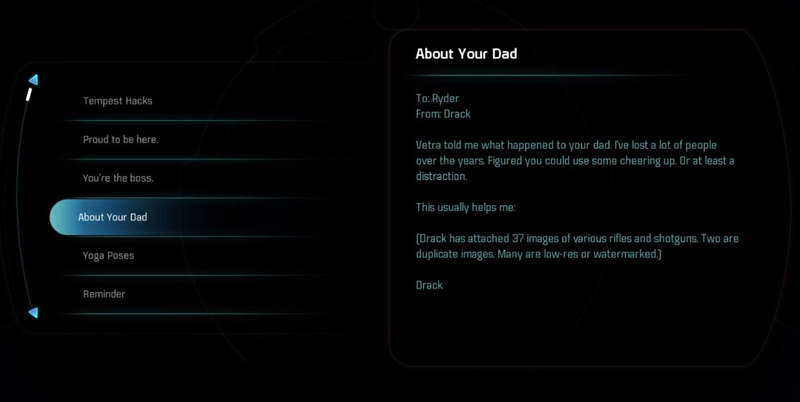 Illustration for article titled Mass Effect: Andromeda's Best Writing Is In Its Emails